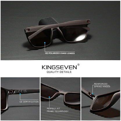 KINGSEVEN New Polarized Sunglasses Women Driving Classic Square Frame Sun Glasses sunglasses for Men Outdoor Travel 755