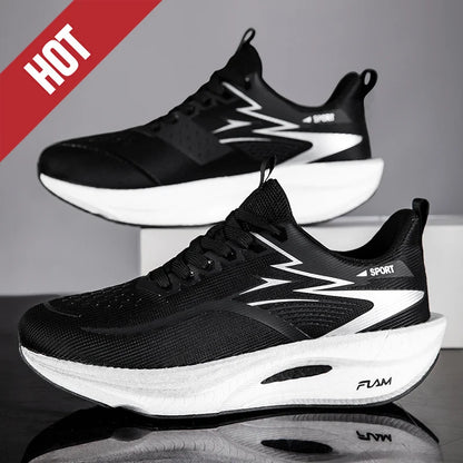 Nuove scarpe da running con piastra in carbonio per maratona, da uomo e donna, sportive, traspiranti, leggere, comode, antiscivolo e casual
