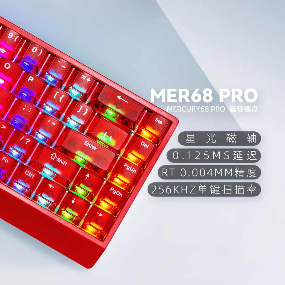 Teclado mecánico IROK Carotmas Mercury68 con interruptores magnéticos, 8K, 68 teclas, RT0.004mm, baja latencia, teclado gaming con cable personalizable para PC, ideal para regalo
