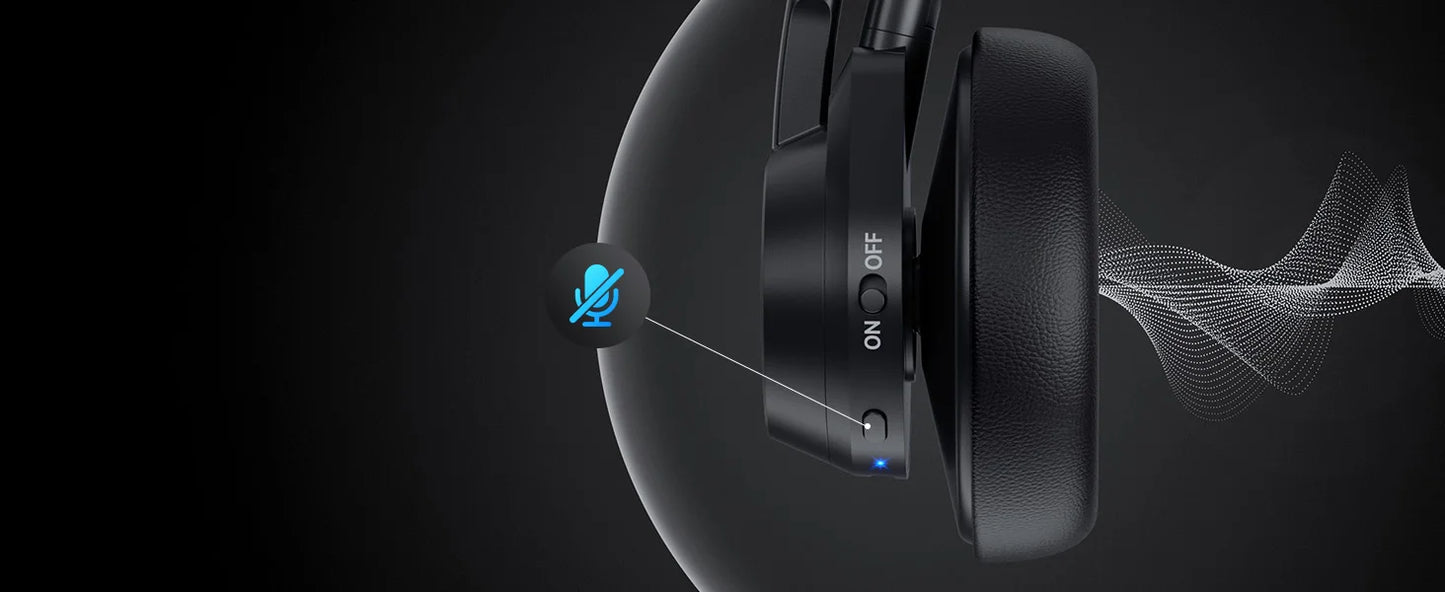 Bluetooth Headset, Wireless Bluetooth V5.4 Headphones with Microphone, Noise Canceling Mic Multipoint Connect Wireless Headset