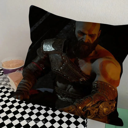 1pc The Last Of Us God Of War Pillow Case Square Bedroom Sofa Leisure Comfort Cushion Car Living Room Home Decoration
