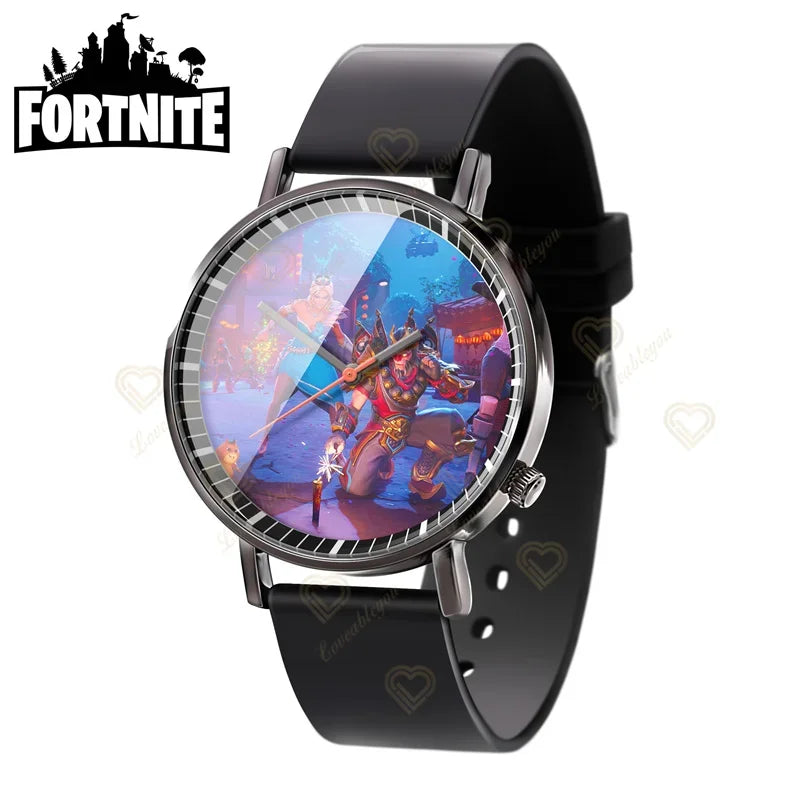 Wrist Watch F-Fortnite Cook Watch Trend Fashion Creative Quartz Student Watches Battle Game Figure Model Kids Birthday Gift