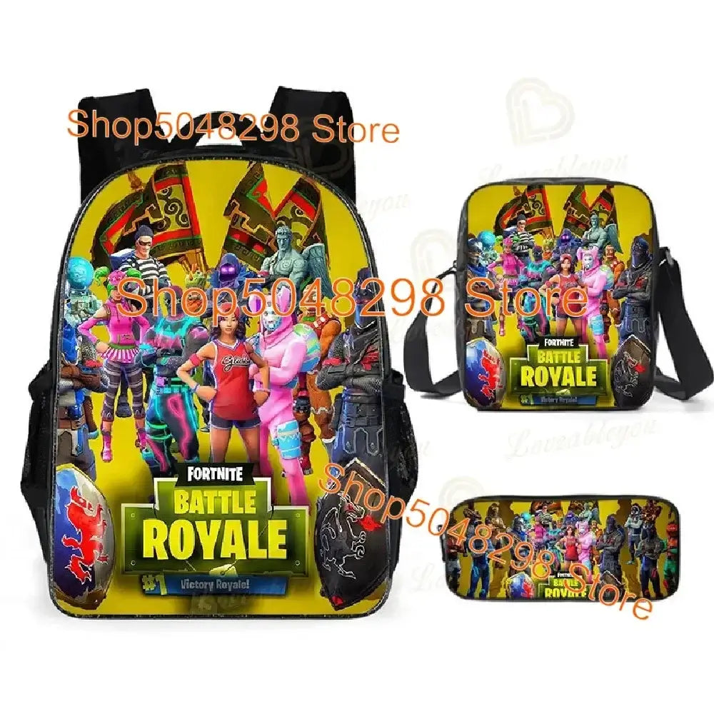 Голям несесер от платно Kawaii с Fortnite принт за момчета и момичета, ученически пособия и канцеларски принадлежности, подарък за рожден ден за тийнейджъри