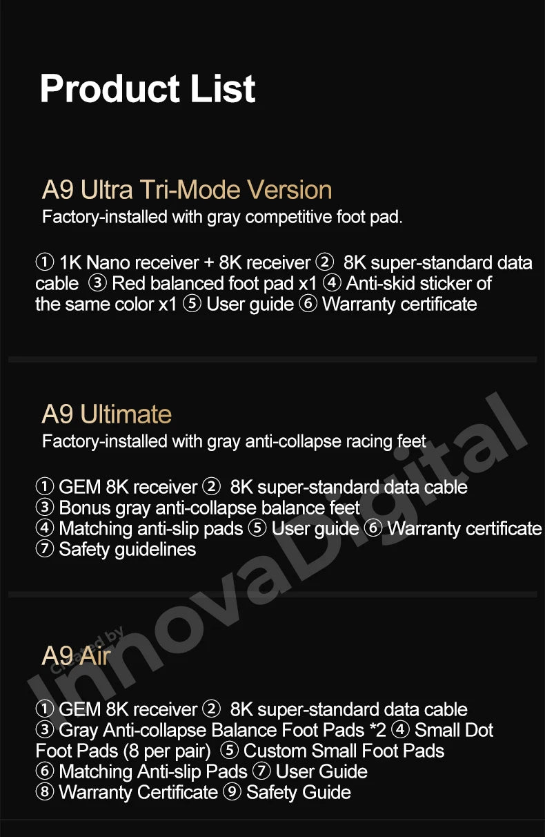 ATK Dragonfly A9 Ultimate brezžična gaming miška A9 Air PAW3950, ultralahka ergonomska e-športna miška za igričarje FPS CSGO A9 Ultra