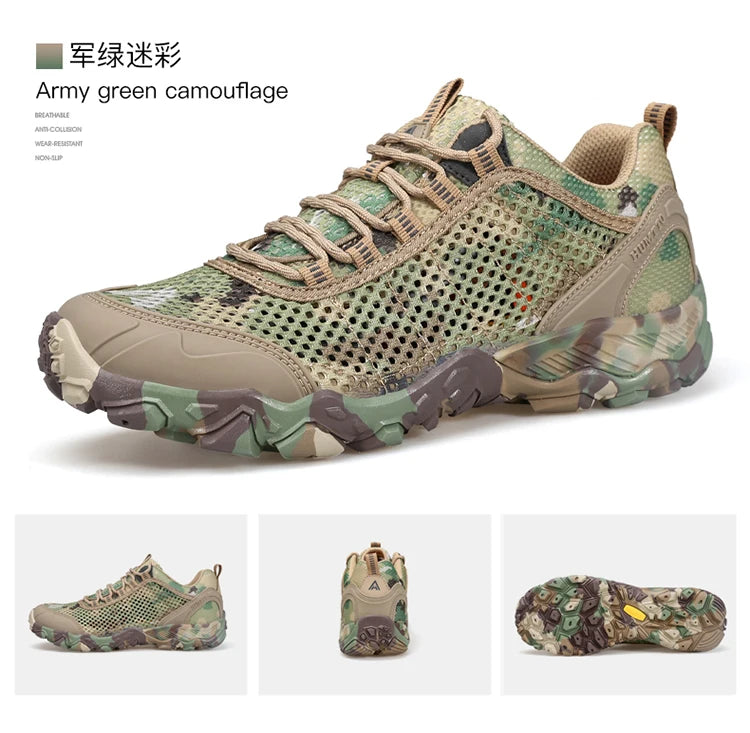 HUMTTO Hiking Shoes Men Breathable Outdoor Sports Climbing Shoes Hunting Shoes Women Trekking Sneakers Ankle Boots Tactical Shoe