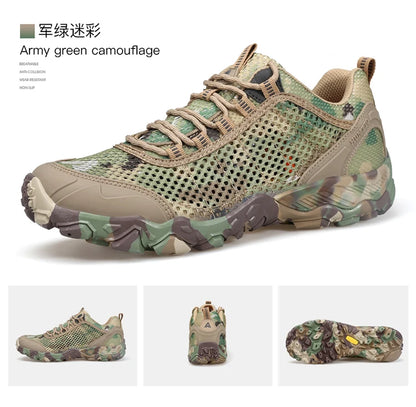 HUMTTO Hiking Shoes Men Breathable Outdoor Sports Climbing Shoes Hunting Shoes Women Trekking Sneakers Ankle Boots Tactical Shoe