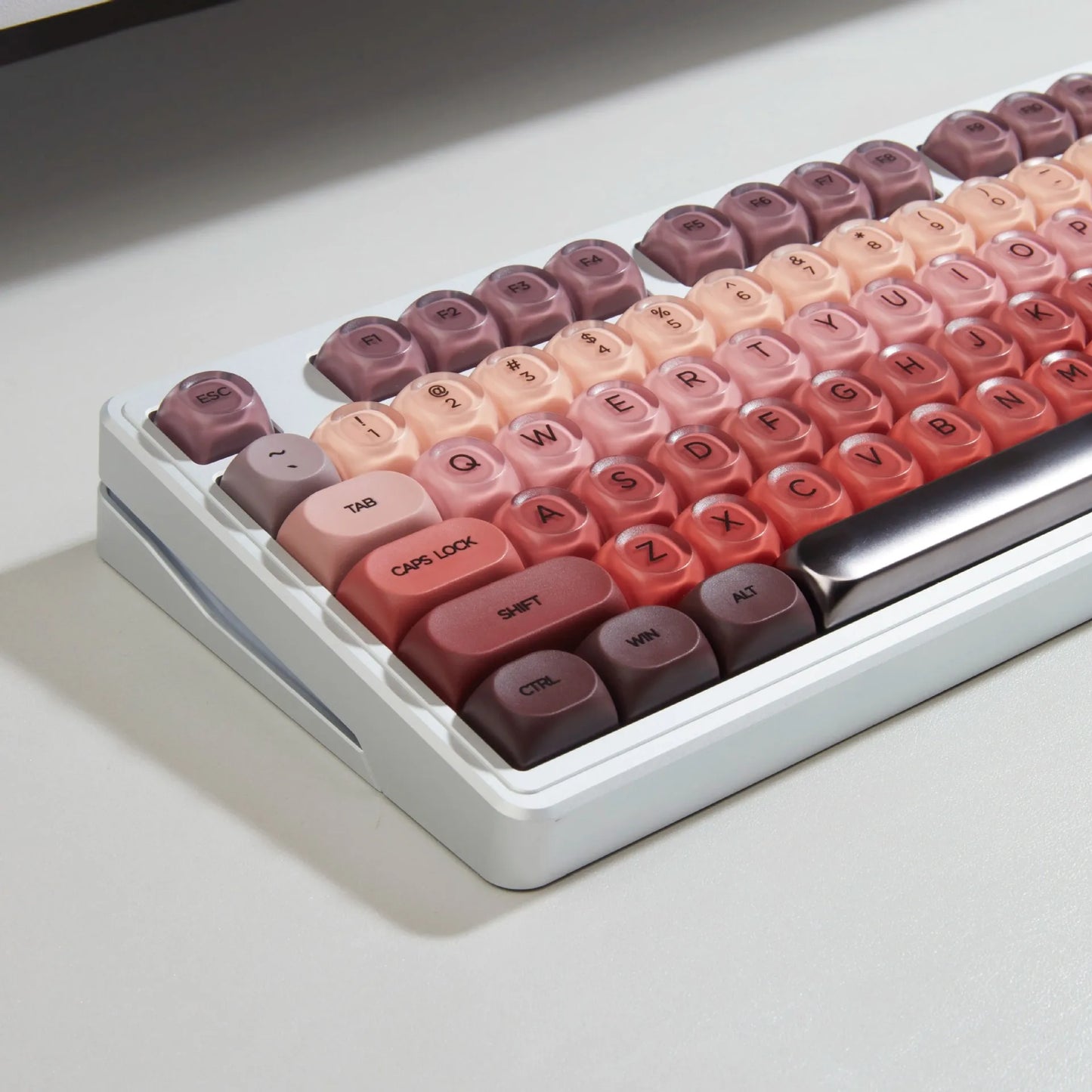 HOA Two-color Semi Matte Lipstick Keycap Kit with 130 Keycaps Compatible with 61/75/87/104/108 Mechanical Keyboards