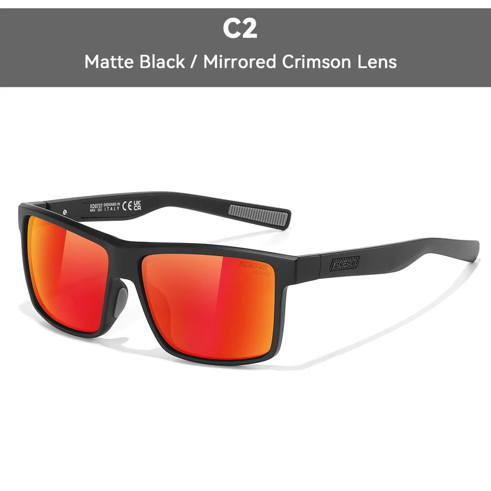 KDEAM Oversized Men's Sunglasses Polarized TR90 Big Size Sun Glasses Width 160mm Protective Case Included KD0737 MAX