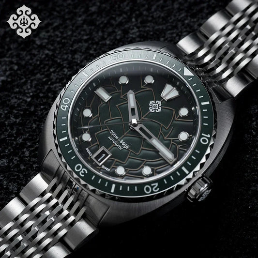 IXDAO IPOSE 2026 New Men's Automatic Mechanical Watch Poseidon Pattern Diving Watch 20Bar Stainless Steel BWG-9 Reloj Hombre