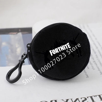 Fortnite Boys Girls Round Coin Purse Cute Fashion Cartoon Printing Large Capacity Cosmetic Bag Portable Handbag Birthday Gifts