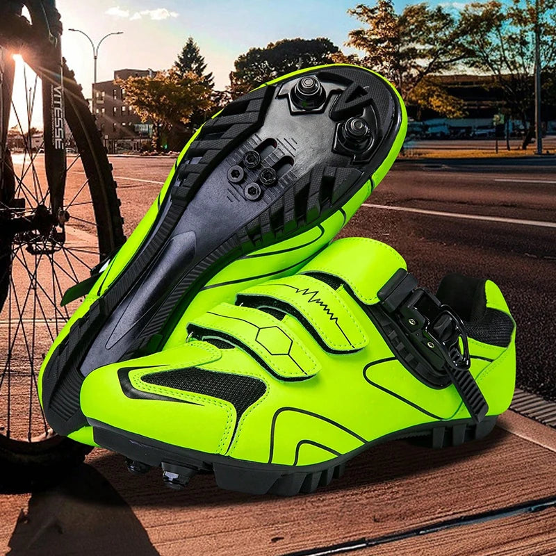 Neutrale MTB-Radschuhe, kompatibel mit Pelaton-Rennradschuhen, Herren-Radsportschuhe, Design mit reflektierendem Streifen