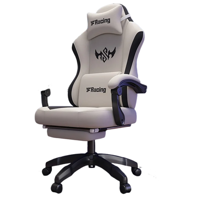 Gaming Chair with Latex Seat Cushion, Adjustable Backrest, Computer Office Chair, Nylon Feet, Gaming Streamer Chair