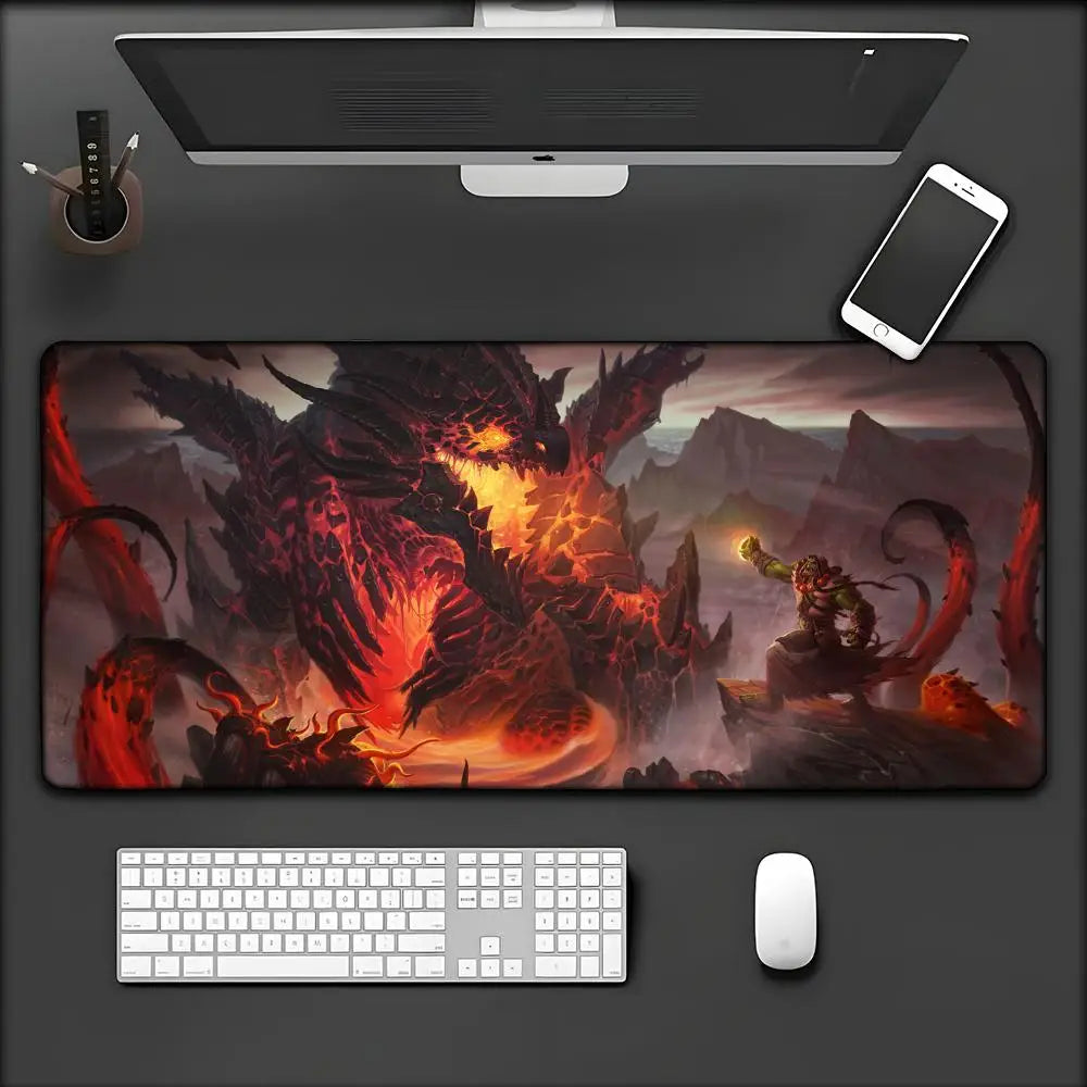 World of Warcraft Lich King -hiirimatto PC HD anime -pelitarvikkeet näppäimistön hiirimatto kannettavalle XXL pelikaappi työpöytä Mer -hiirimatto