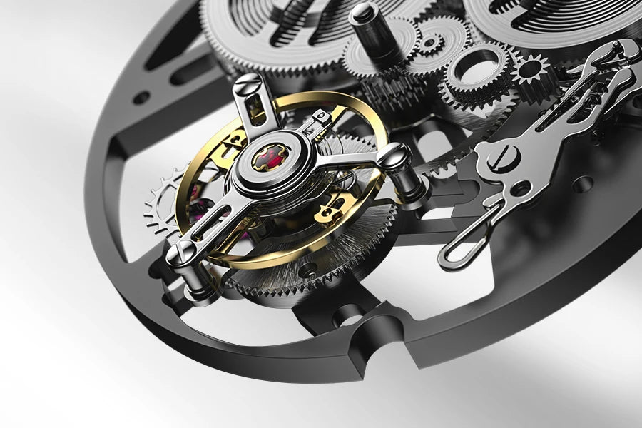 AGELOCER Limited Edition "Ice Never Melts" Free-sprung Crystal Tourbillon Watch Luxury Manual Mechanical Watches