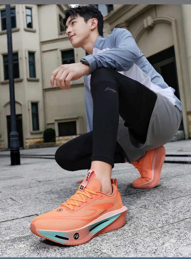 Running Shoes Carbon Board Speciality Marathon Men Sports Breathable Lightweight Women's Comfortable Athletic Nonskid Sneakers