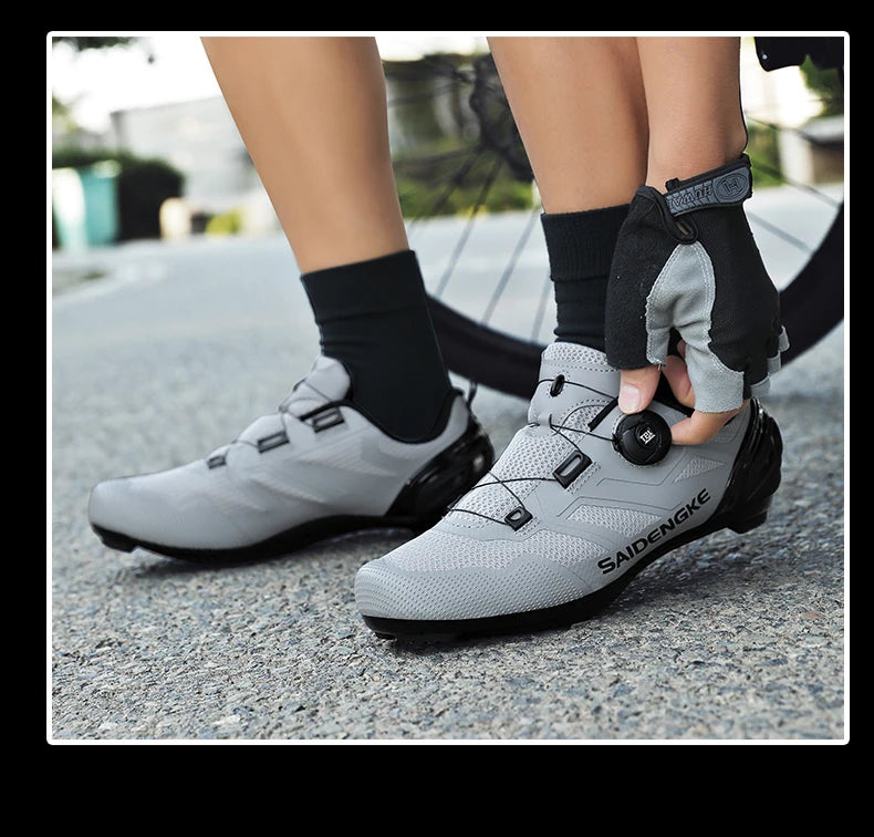 Unisex nye cykelsko – professionelle, lette, luksuriøse og originale landevejs-/MTB-racercykelsko i gummi til mode, cykel, streetwear og sport