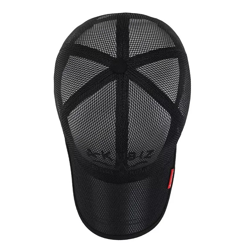Chapéus de Verão para Homem e Mulher, Bonés de Basebol em Malha, Pala Bordada de Moda, Chapéu de Exterior com Letras Bordadas e Proteção Solar