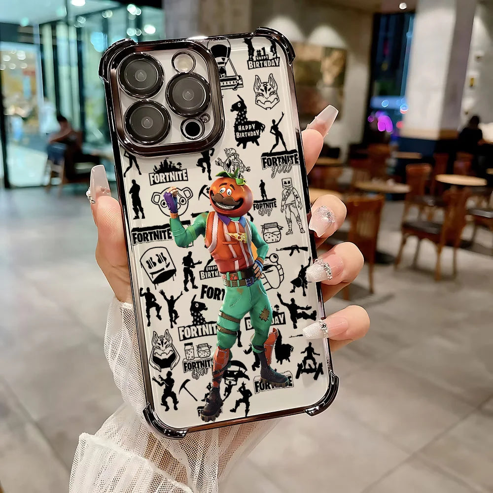 Hot Game F-Fortnites Beschichtete Handyhülle für Samsung A37 A57 A07 A36 A16 A06 A35 A55 A25 A26 A05s A15 A54 A34 A24 A14 A05 4G 5G