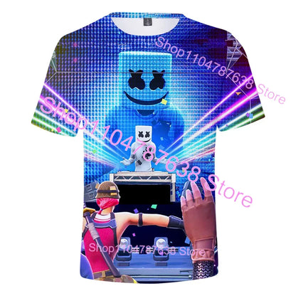 T-shirt de verão Raven Ultima Knight F-Fortnite, t-shirt masculina com estampado 3D Banana Peely, tops de jogo Battle Royale, presentes de aniversário