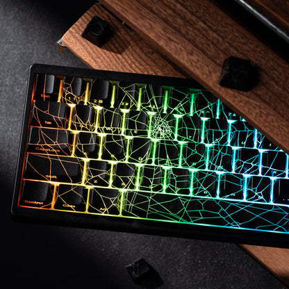 Tastiera XVX Spider Web M67 JadeStone con keycap IMD-Tech, connessione tri-mode, retroilluminazione RGB personalizzata, formato 60%