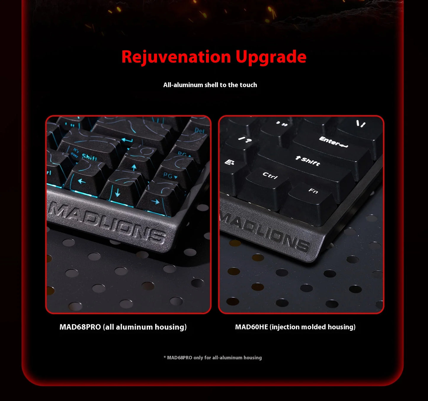 FGG Madlions Mad60 HE Mad68 Pro HE E-sports Magnetic Switch Mechanical Keyboard RGB Wired Hot Swap 8K Customized Gaming Keyboard