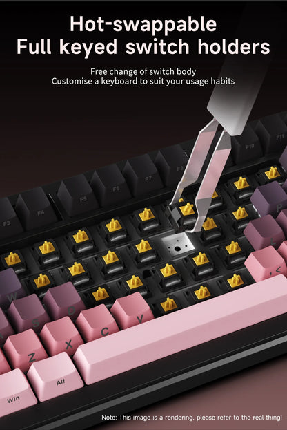 AJAZZ AK820 MAX PLUS Tri-mode TFT Screen Gaming Keyboard 8000mAH dual system hot swap FR4/PC Plate Volume Knob