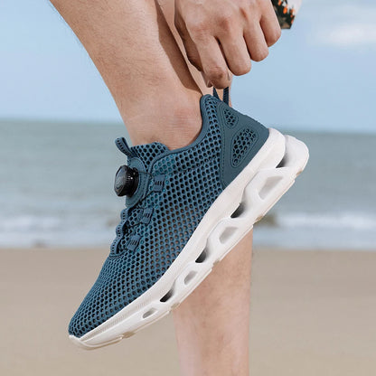 Unisex sneldrogende barefoot-waterschoenen voor watersporten in de buitenlucht, riviertrekking, wandelen langs beekjes, varen; lichtgewicht met draaibare gesp