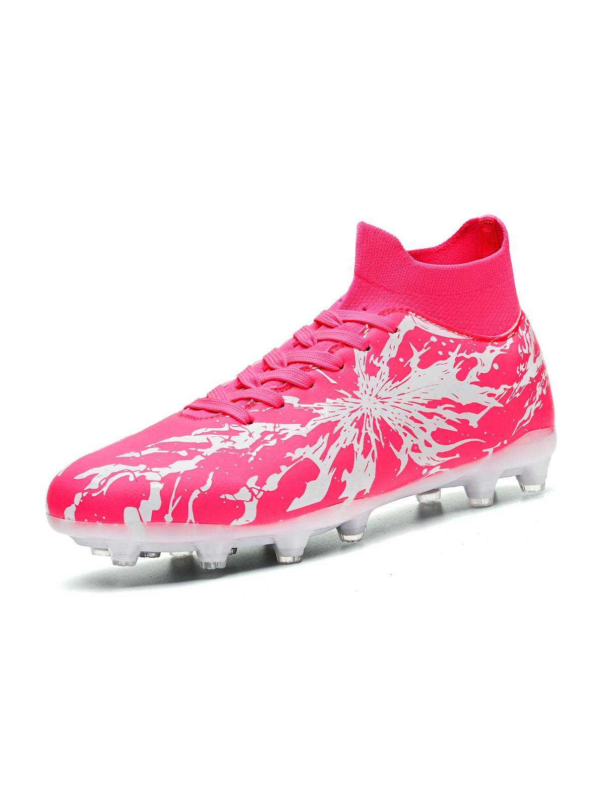 Chaussures de football pour hommes, modèle AG FG, design aérodynamique et léger, excellente adhérence, idéales pour les entraînements quotidiens sur gazon et les matchs de l’équipe de football scolaire.