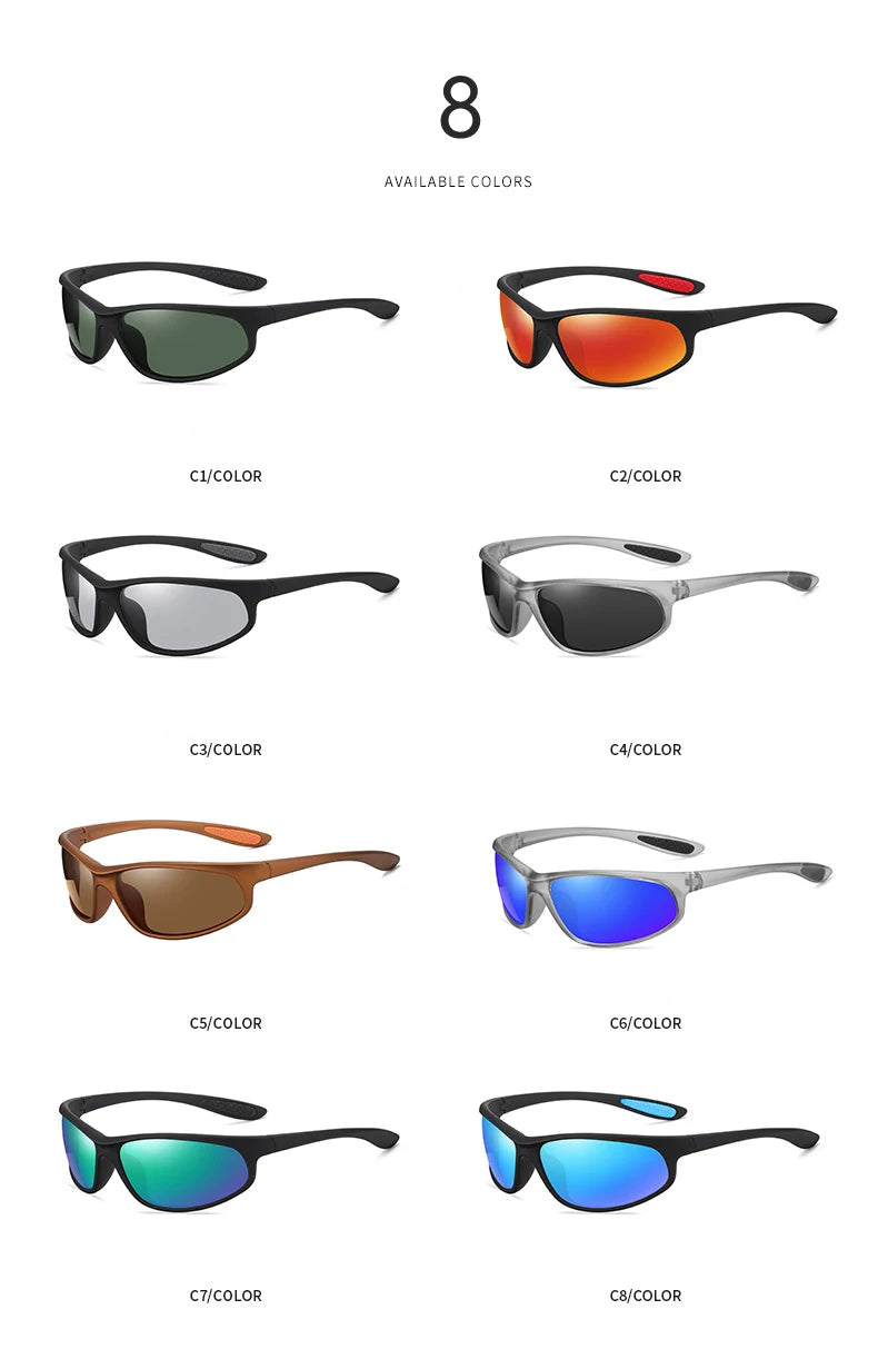 VCKA Men Polarized Myopia Sports Sunglasses Prescription Outdoor Small Frames Women Glasses Optics Custom Eyewear -0.5 To -6.0