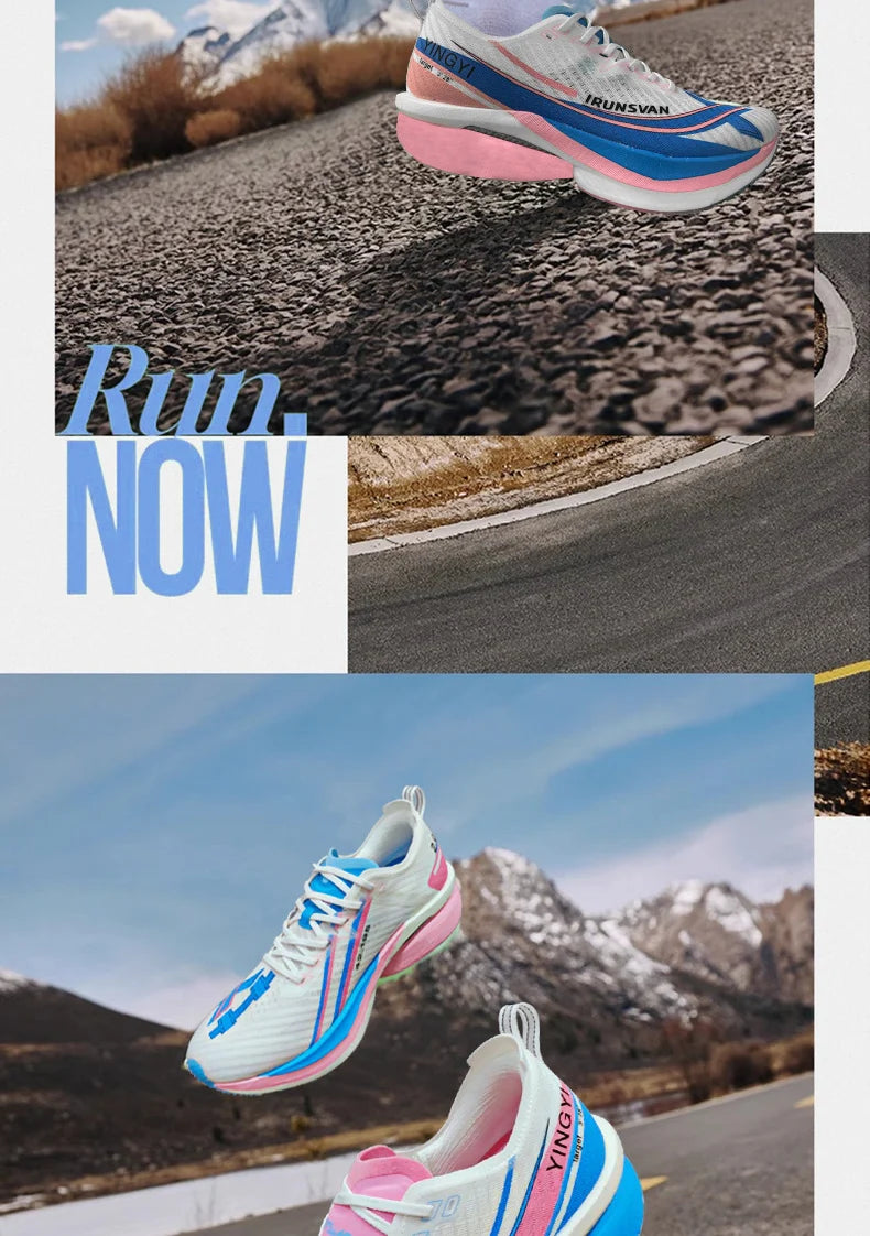 IRUNSVAN Men's Full-Palm Carbon Plate Marathon Road Running Shoes With Quick Rebound And Full Power Sports Shoes