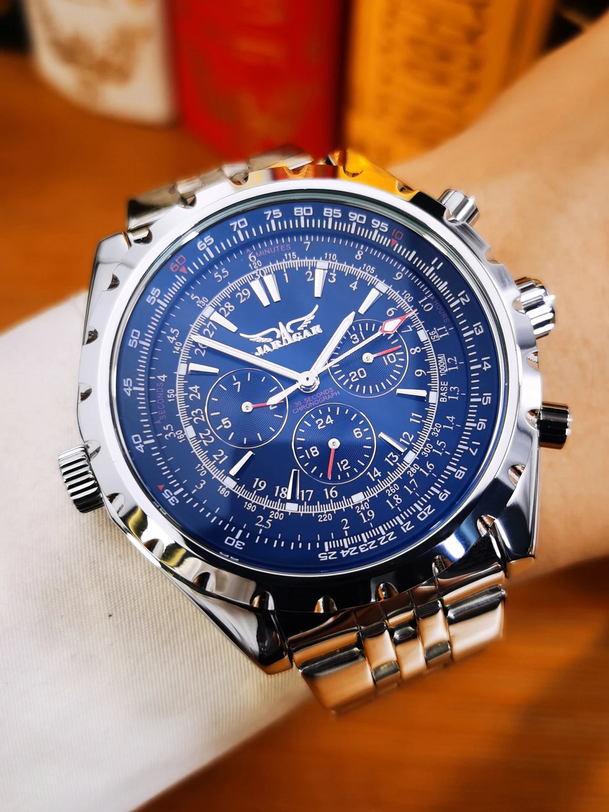 JARAGAR 212 Mechanikus, automata férfi karóra, divatos, üzleti, luxus, heti naptárral ellátott férfi karóra, prémium ajándék, Reloj Hombre
