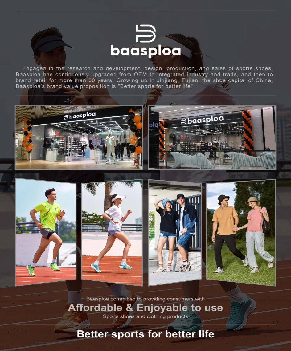 Baasploa Women Running Sneakers Brand Mesh Breathable Comfort Walking Shoes Outdoor Anti-slip Female Casual Jogging Sports Shoes