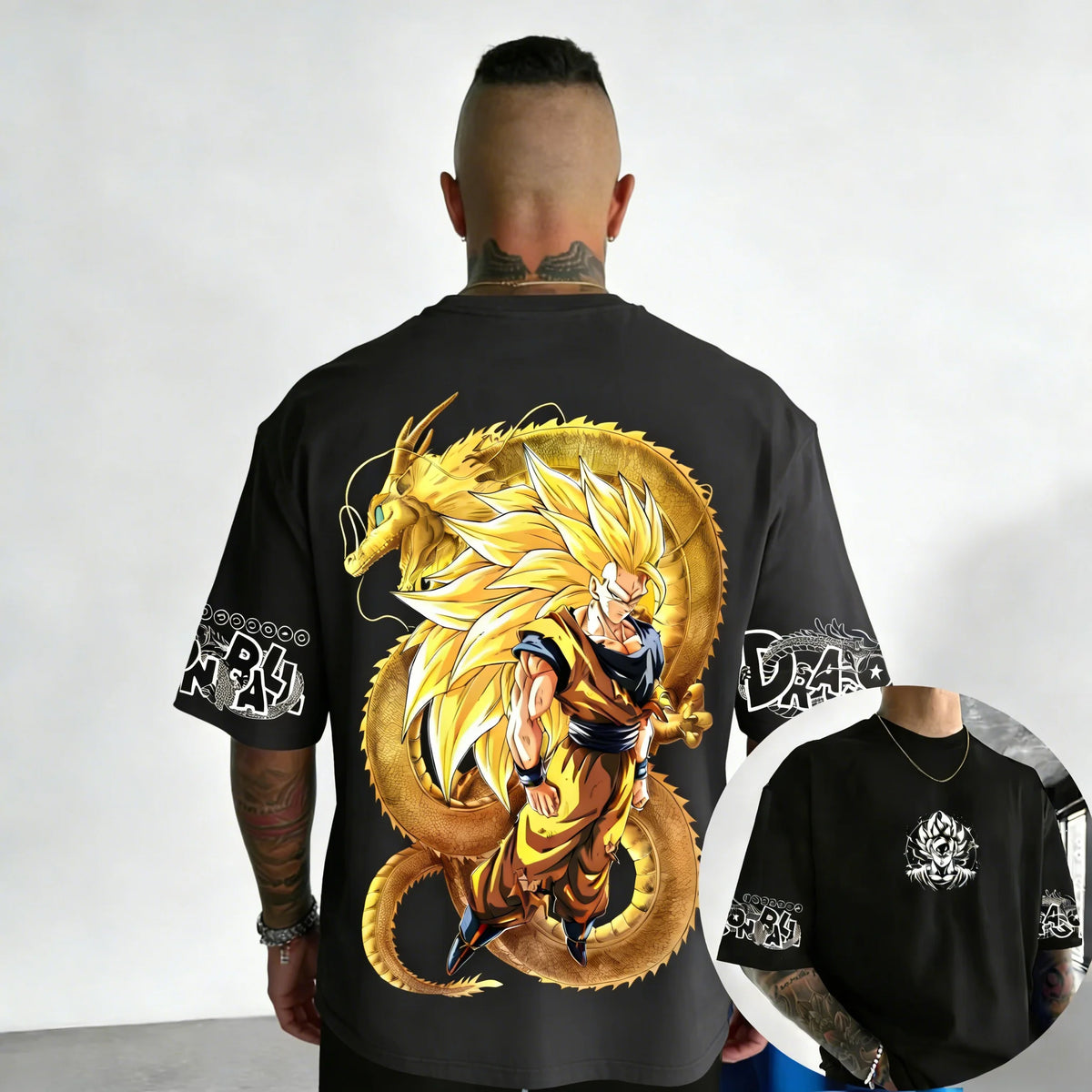 Koszulka bawełniana z motywem anime Dragon Ball – Super Saiyan 3, model wspólnej marki, damska i męska, nowa letnia, luźna, codzienna, w dużym rozmiarze, z krótkim rękawem