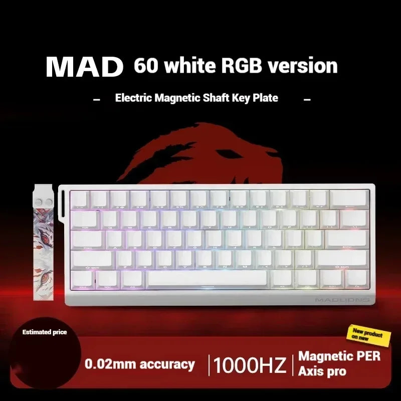 FGG Madlions Mad60 Mad68 He Mechanical Keyboard Magnetic Switch 8k Wired Rgb Hot Swap Custom Keyboard Esport Game Gift Accessory