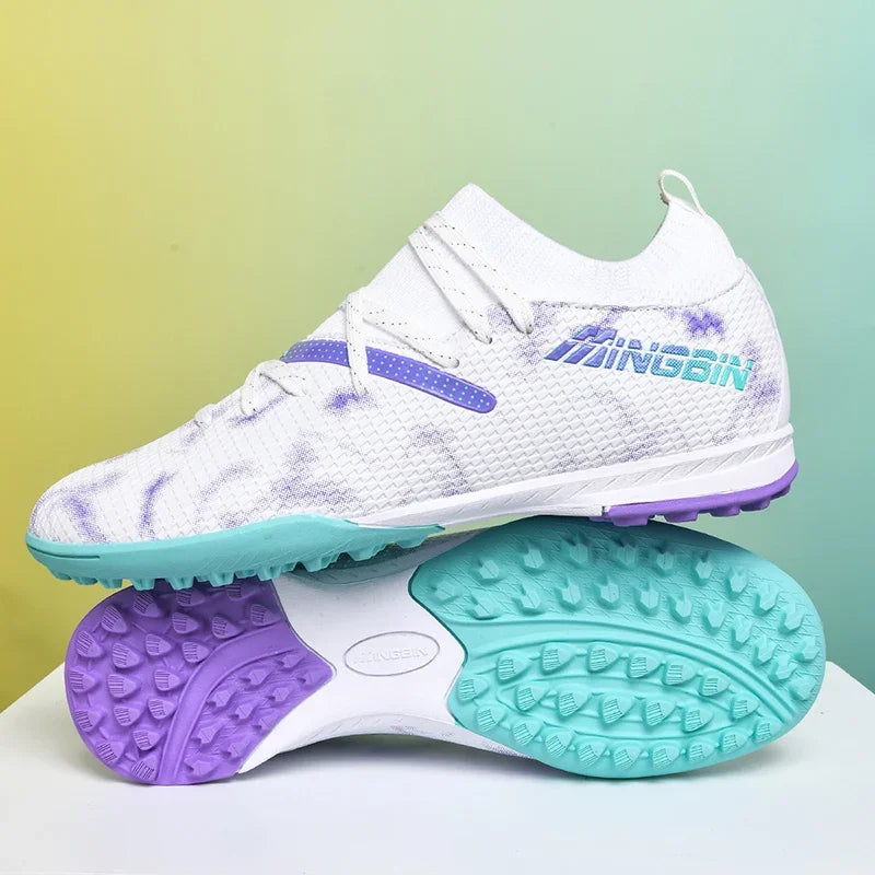 Men Turf Soccer Shoes Cleats Professional Football Boots Breathable Mesh Youth Soccer Anti Skid Male Sneakers Society Chuteira