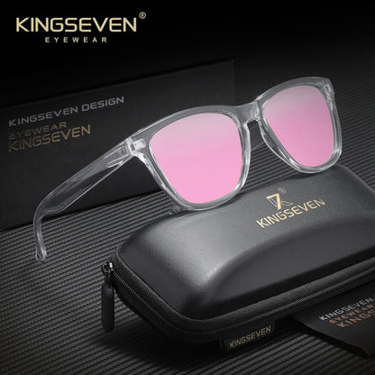 KINGSEVEN Brand Casual Driving Glasses Square Frame Men's Sunglasses Polarized Outdoor Travel Eyewear