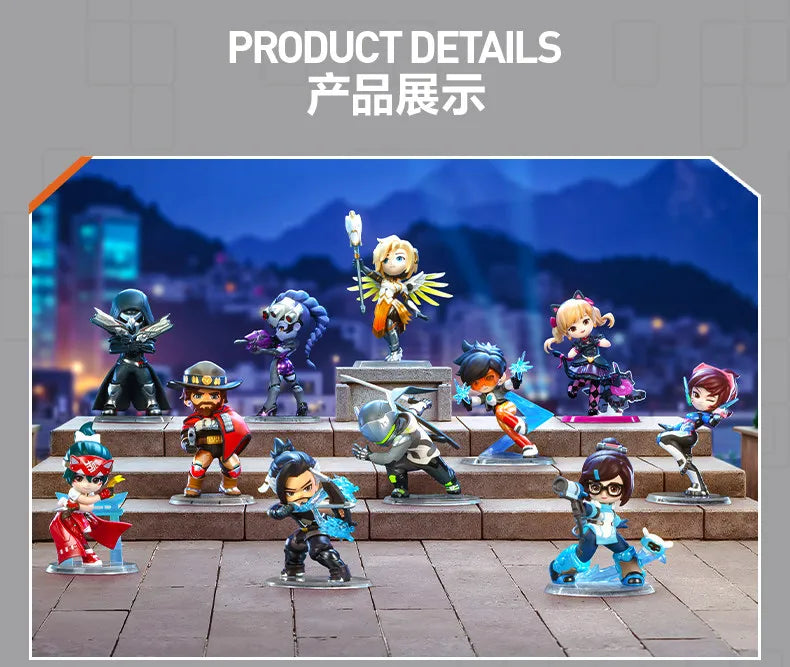 POP MART Overwatch Play of The Game Series Blind Box originale, Mystery Box a sorpresa, graziose action figure anime, ornamenti e statuette