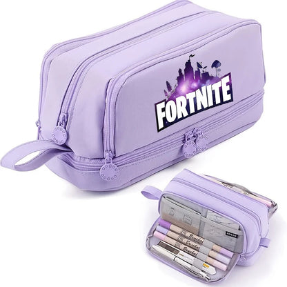 Žaidimų ir anime stiliaus Fortnites mokinio penalas, mielas penalas berniukams ir mergaitėms, didelės talpos nailoninis penalas rašikliams, mokyklinės kanceliarinės prekės vaikams