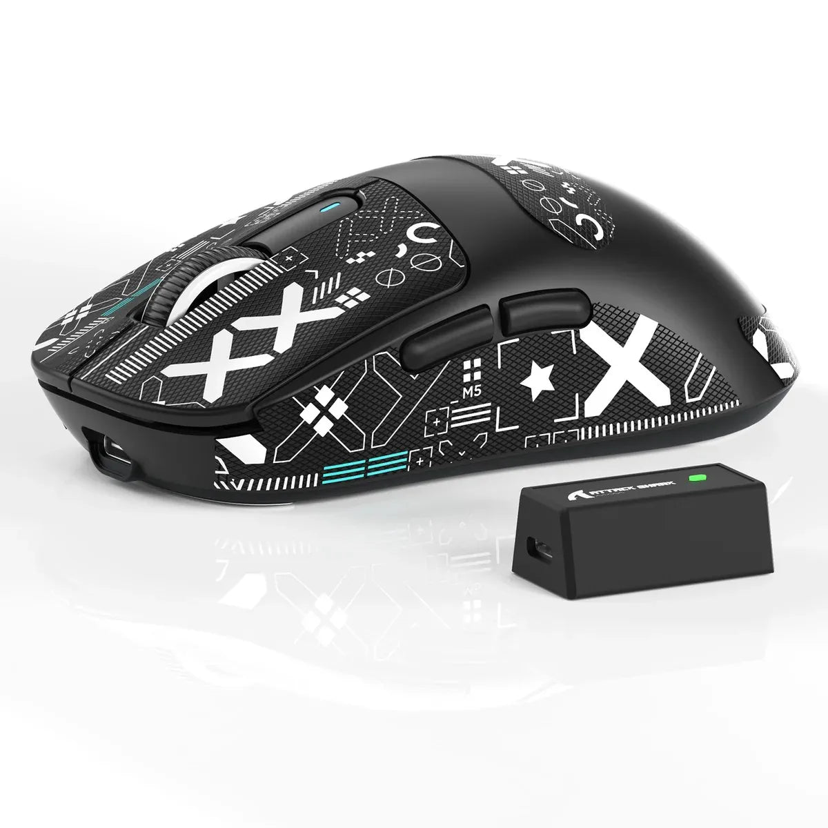 ATTACK SHARK X3/X3PRO 4K/8K bezdrôtová herná myš, 26K DPI, tri režimy pripojenia (káblové/2.4GHz/BT5.2), ľahká konštrukcia, senzor PAW3395 pre hráčov