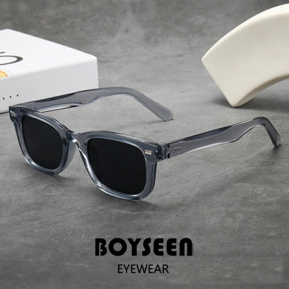 Men's Thick Framed Retro Brown Sunglasses Narrow Framed Hip-hop Style Rapper Eyewear Vacation Sunglasses UV400