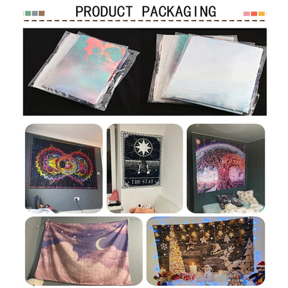 Populärt spel World of Warcraft – stor väggbonad med tryck, billig hippie-väggbonad, bohemiska väggbonader, mandala, heminredning