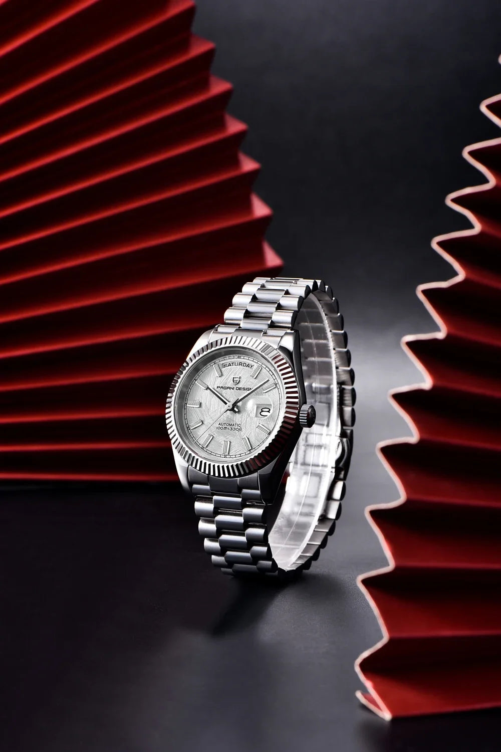 PAGANI DESIGN DD40 men’s watch – Rose gold model, luxury mechanical wristwatch, automatic movement, sapphire crystal with anti-reflective coating, water-resistant