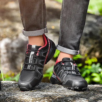 Men’s Lockless Cycling Shoes, Outdoor Mountain Cross-Country Non-Slip Hiking Shoes, Breathable Sports Shoes, Road Cycling Shoes