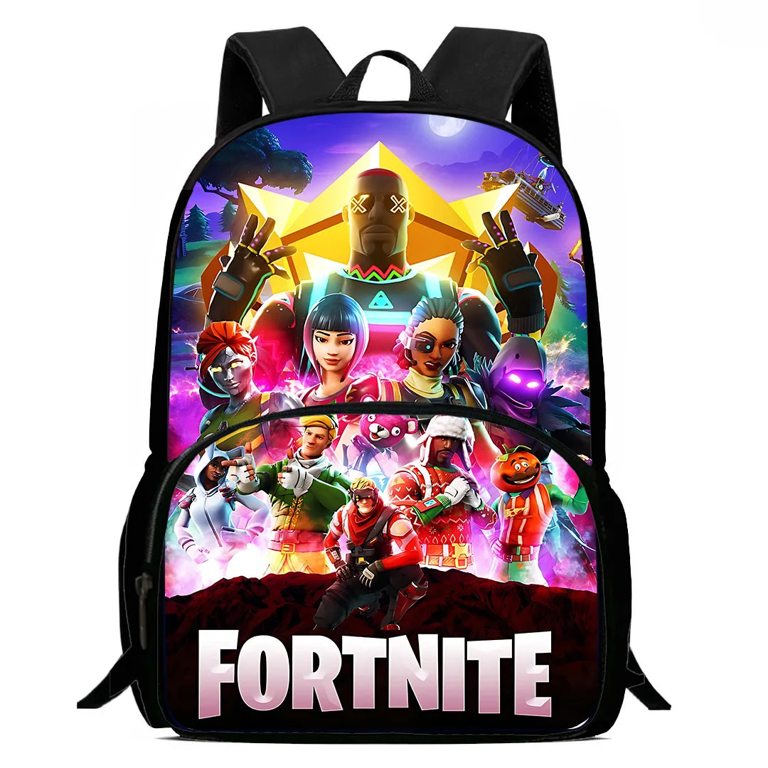Suosittu FortniteS-peliaiheinen lasten reppu pojille ja tytöille, syntymäpäivälahja oppilaalle, koululaukku lapselle, suurikapasiteettinen kestävä retkeilyreppu