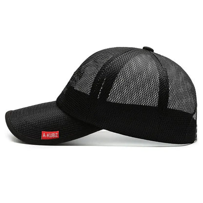 Chapéus de Verão para Homem e Mulher, Bonés de Basebol em Malha, Pala Bordada de Moda, Chapéu de Exterior com Letras Bordadas e Proteção Solar