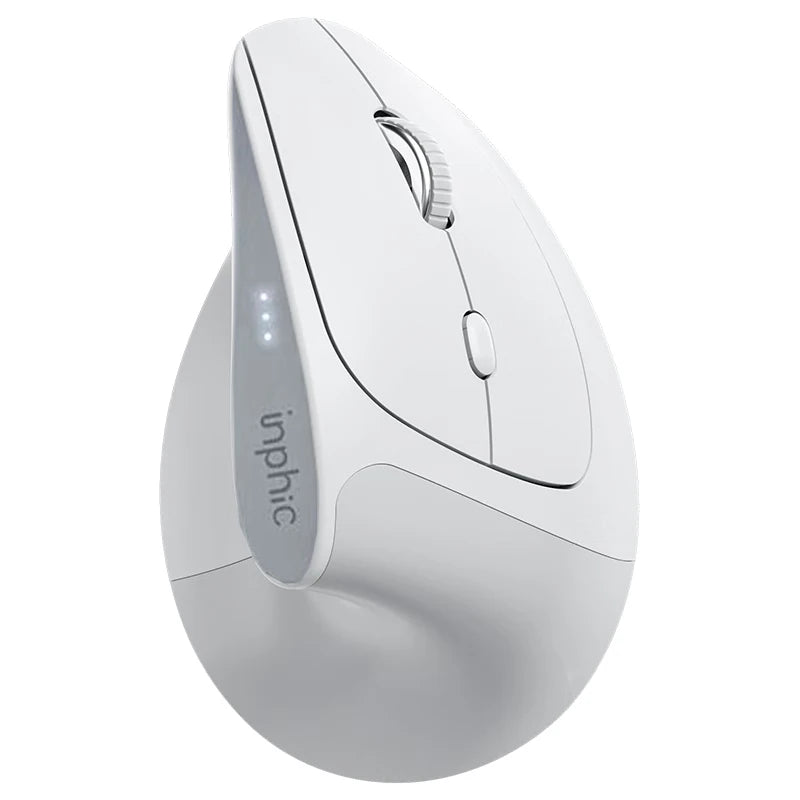Mouse wireless verticale Inphic X9 PRO, ricarica rapida Type-C, ergonomico e silenzioso, mouse da ufficio per laptop, PC, computer e gaming