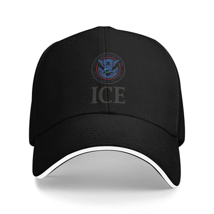 Immigration and Customs Enforcement  ICE  Casual Baseball Cap  Hiking Fishing Trucker Hat Summer Men Fashion Baseball Caps