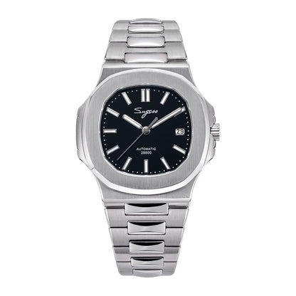 Orologio da uomo Sugess automatico meccanico da polso, movimento Miyota 9015, quadrante MOP, luminoso, impermeabile 5bar, bracciale di lusso S466