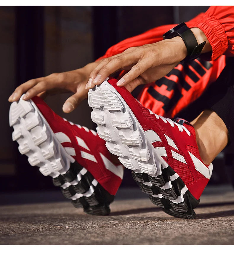men's and women's running shoes breathable casual sneakers anti-slip vibration comfortable walking shoes 38-46