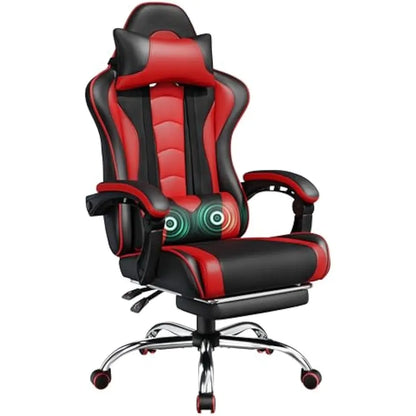 Chaise de jeu ergonomique personnalisable avec siège et appui-tête pivotant, chaise de jeu vidéo réglable avec soutien lombaire de Massage